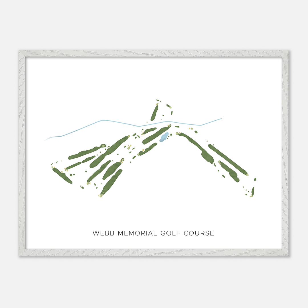 Print of Webb Memorial Golf Course Modern Map