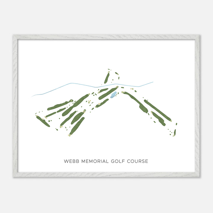 Print of Webb Memorial Golf Course Modern Map