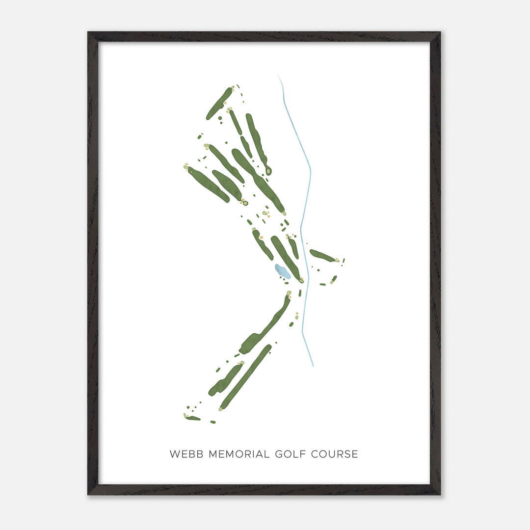 Print of Webb Memorial Golf Course Modern Map