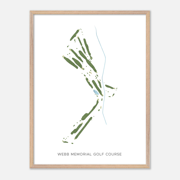 Print of Webb Memorial Golf Course Modern Map