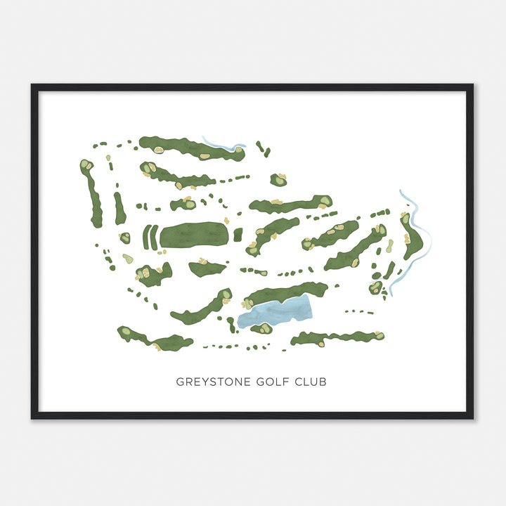 Print of Greystone Golf Club Modern Map