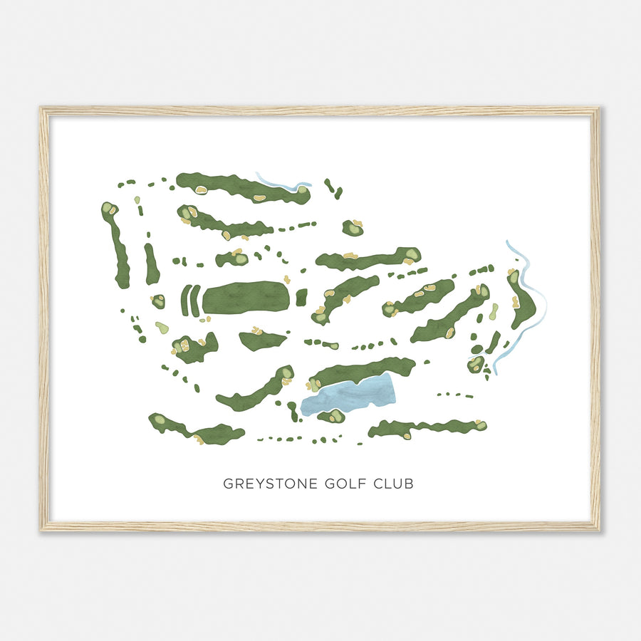 Print of Greystone Golf Club Modern Map
