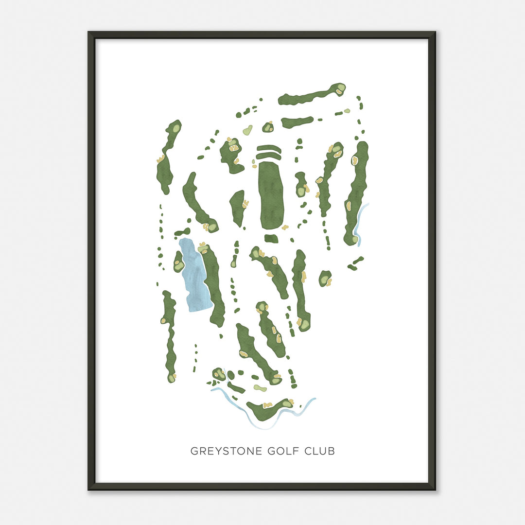 Print of Greystone Golf Club Modern Map