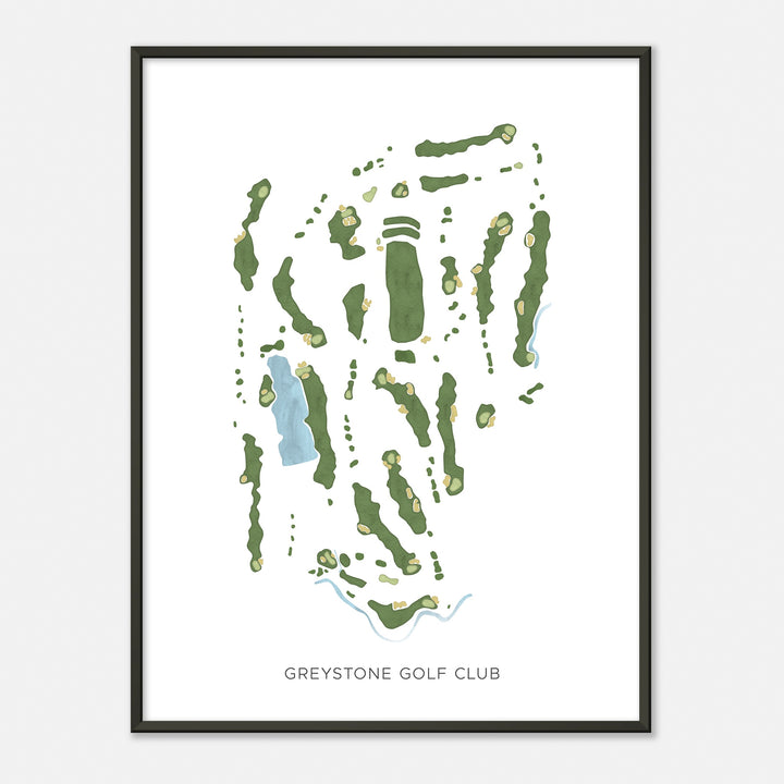 Print of Greystone Golf Club Modern Map