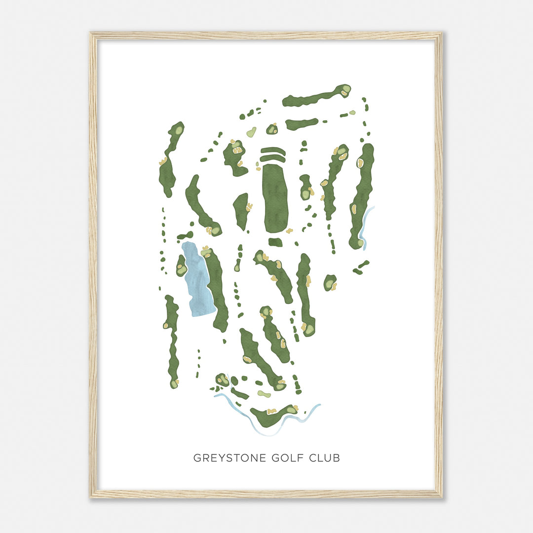 Print of Greystone Golf Club Modern Map