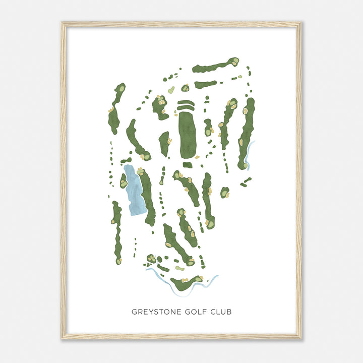 Print of Greystone Golf Club Modern Map