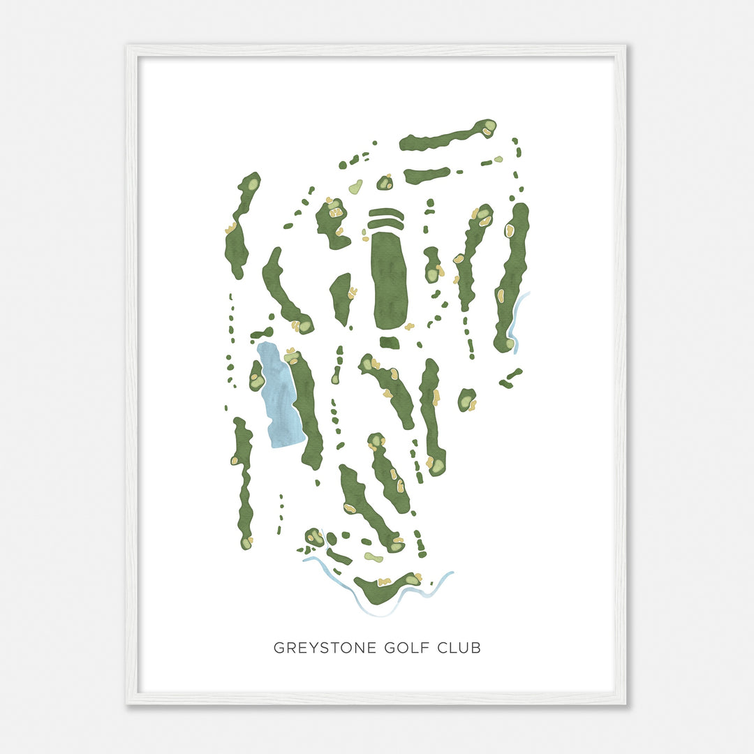 Print of Greystone Golf Club Modern Map
