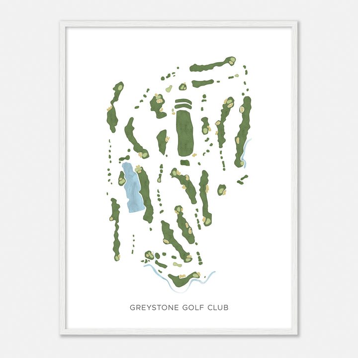 Print of Greystone Golf Club Modern Map