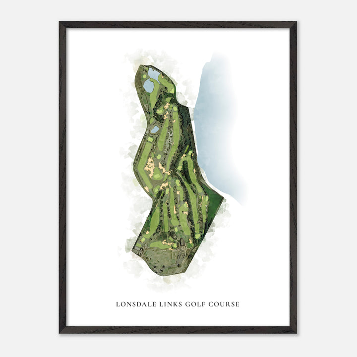 Print of Lonsdale Links Golf Course Classic Map
