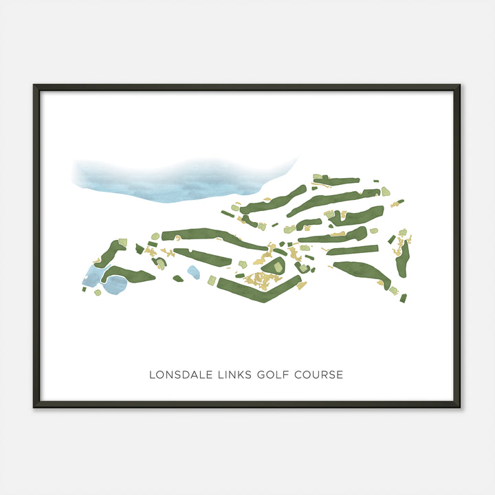 Print of Lonsdale Links Golf Course Modern Map