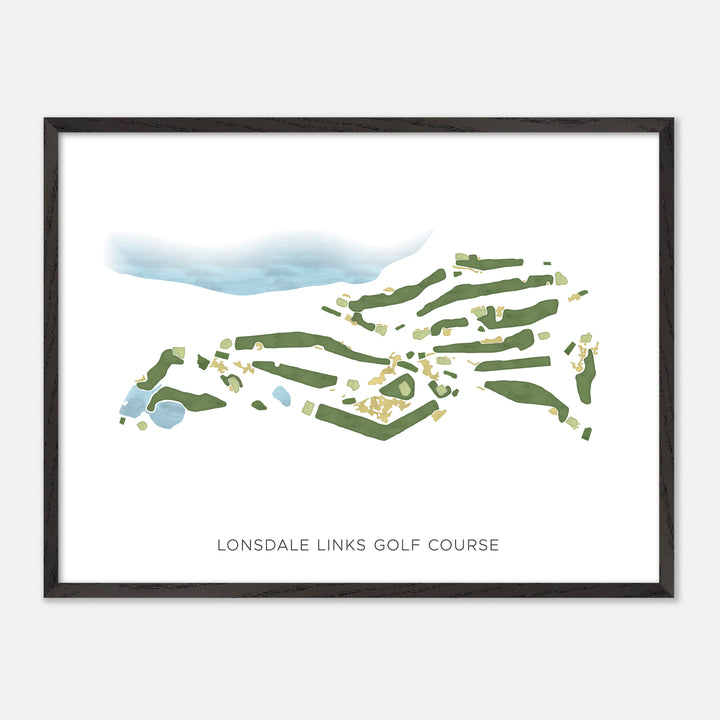 Print of Lonsdale Links Golf Course Modern Map