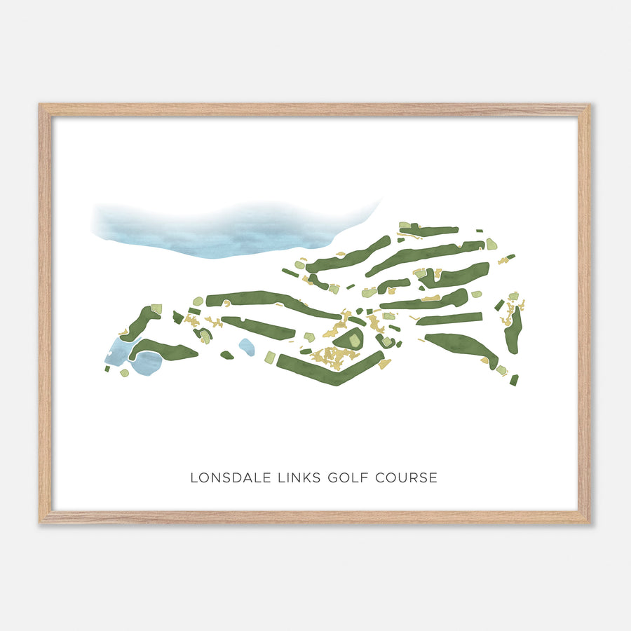 Print of Lonsdale Links Golf Course Modern Map