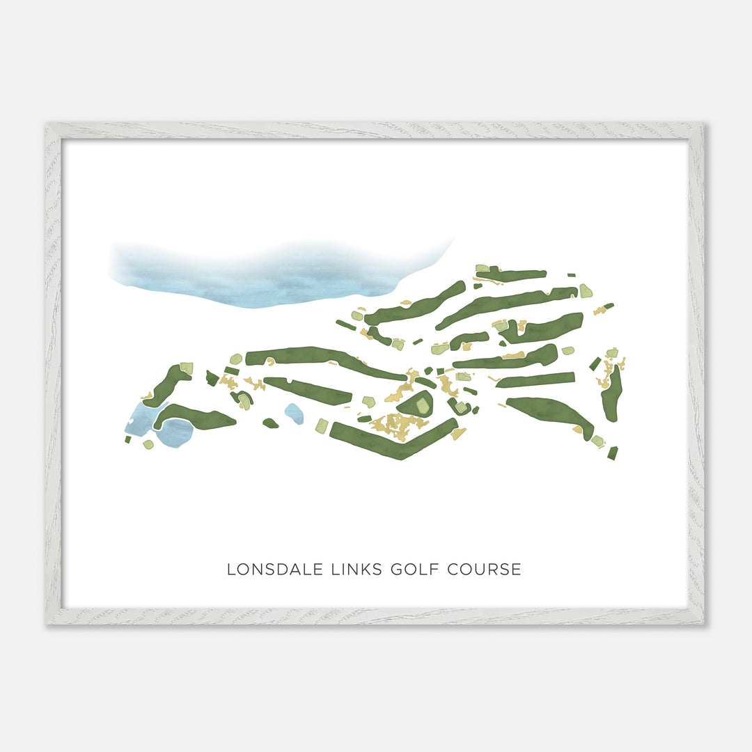 Print of Lonsdale Links Golf Course Modern Map
