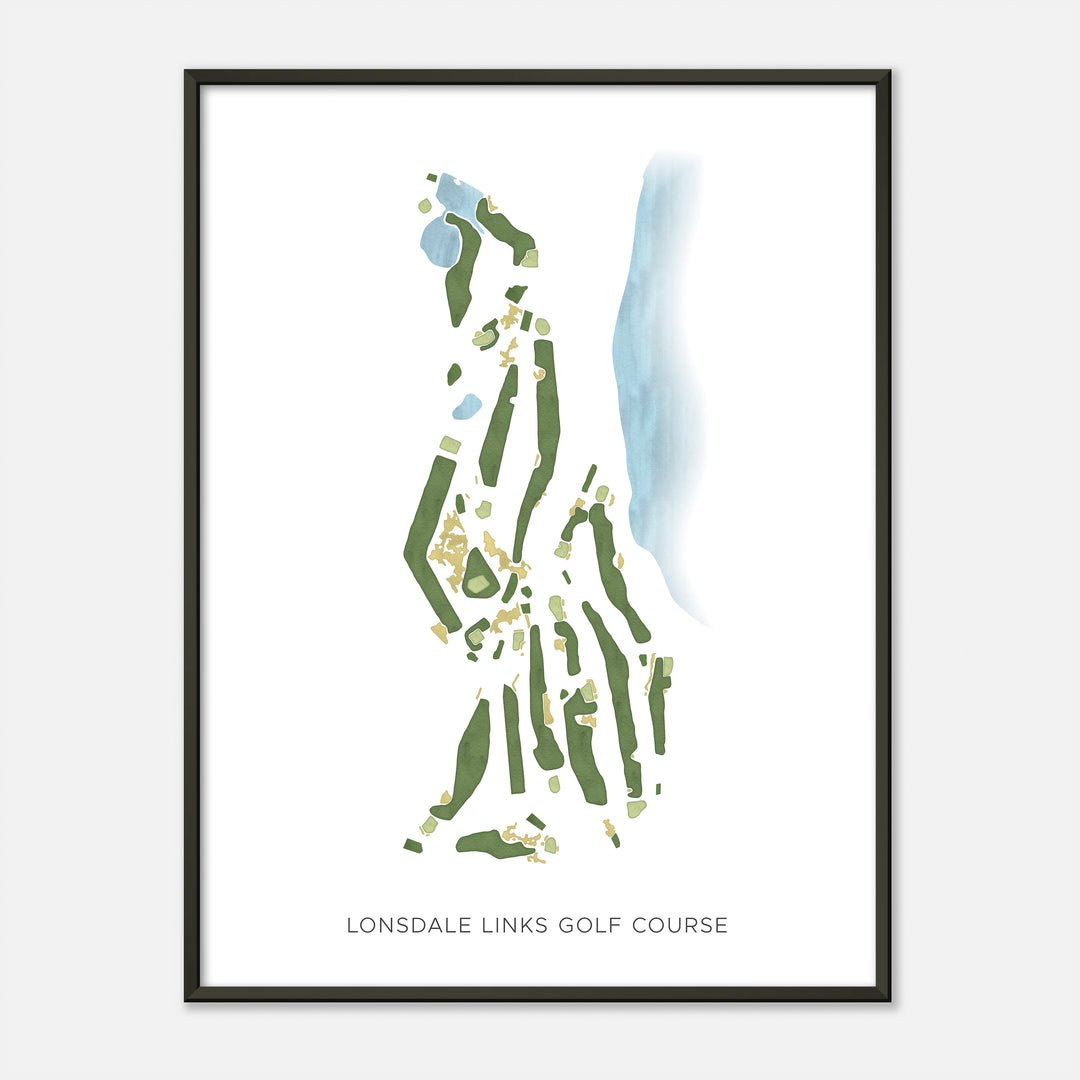 Print of Lonsdale Links Golf Course Modern Map