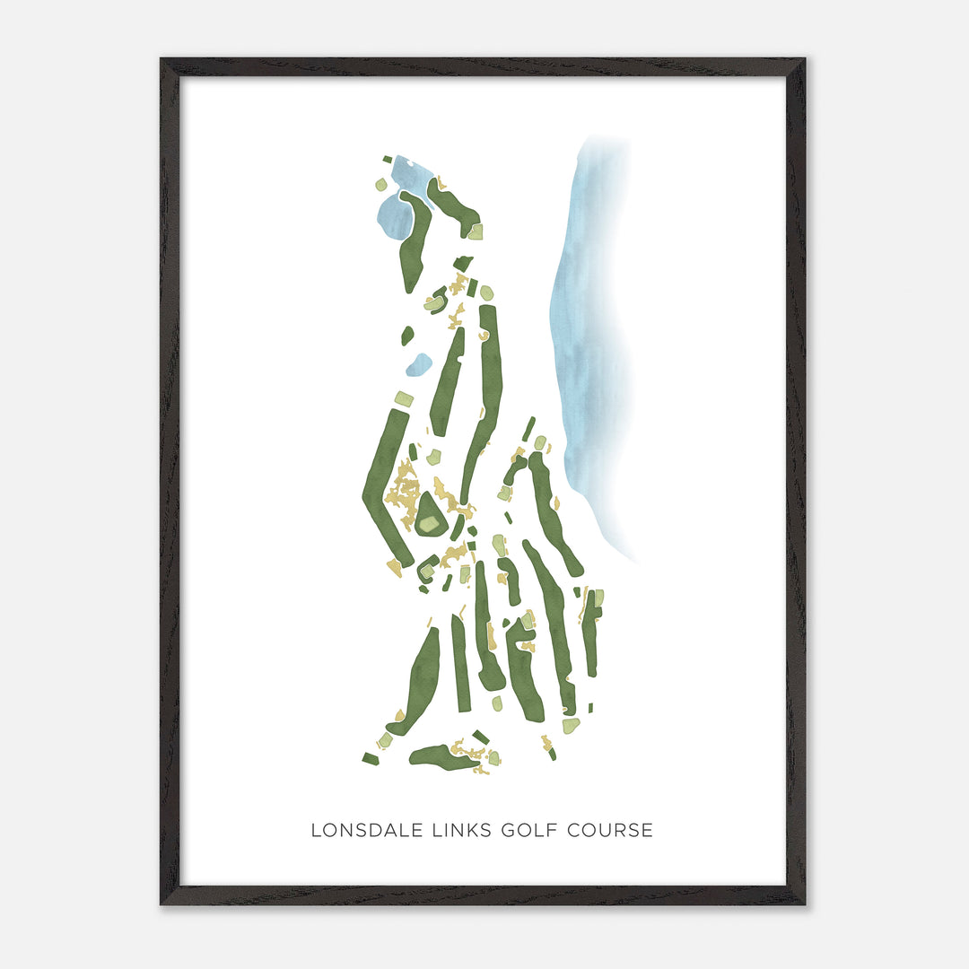 Print of Lonsdale Links Golf Course Modern Map