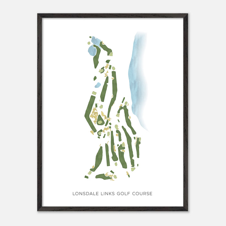 Print of Lonsdale Links Golf Course Modern Map