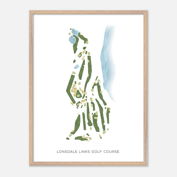 Print of Lonsdale Links Golf Course Modern Map