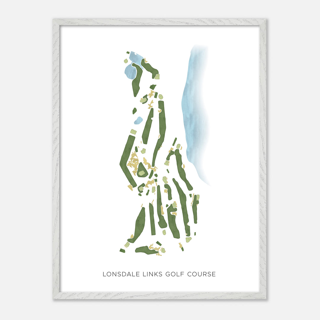 Print of Lonsdale Links Golf Course Modern Map