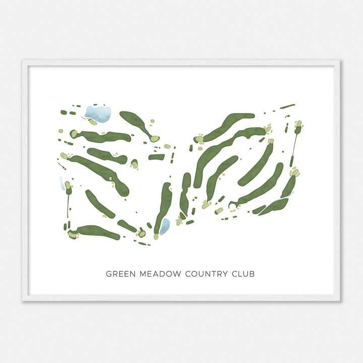 Print of Green Meadow Country Club Modern Map