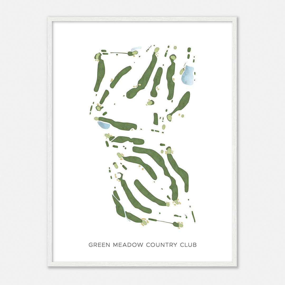 Print of Green Meadow Country Club Modern Map