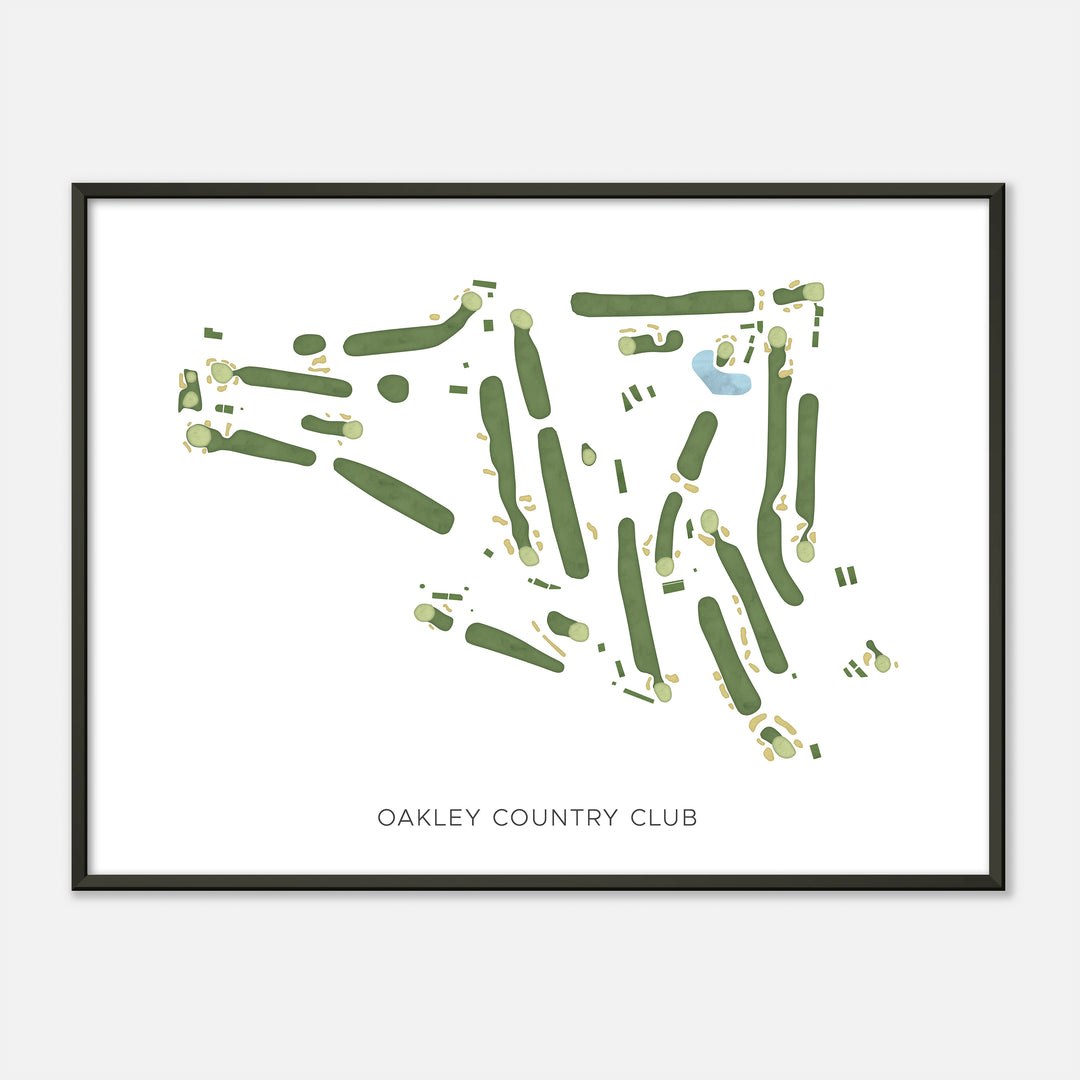 Print of Oakley Country Club Modern Map