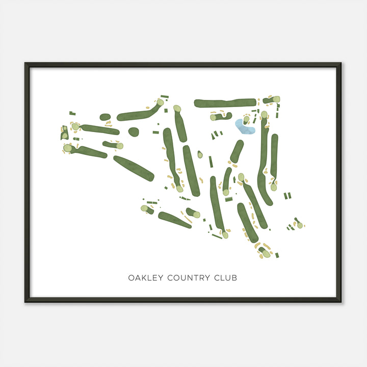 Print of Oakley Country Club Modern Map