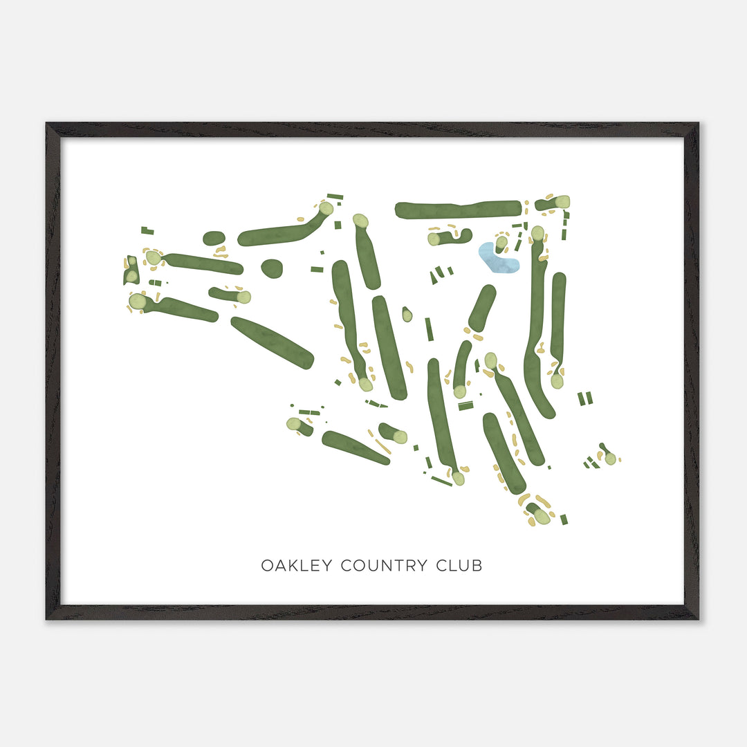 Print of Oakley Country Club Modern Map