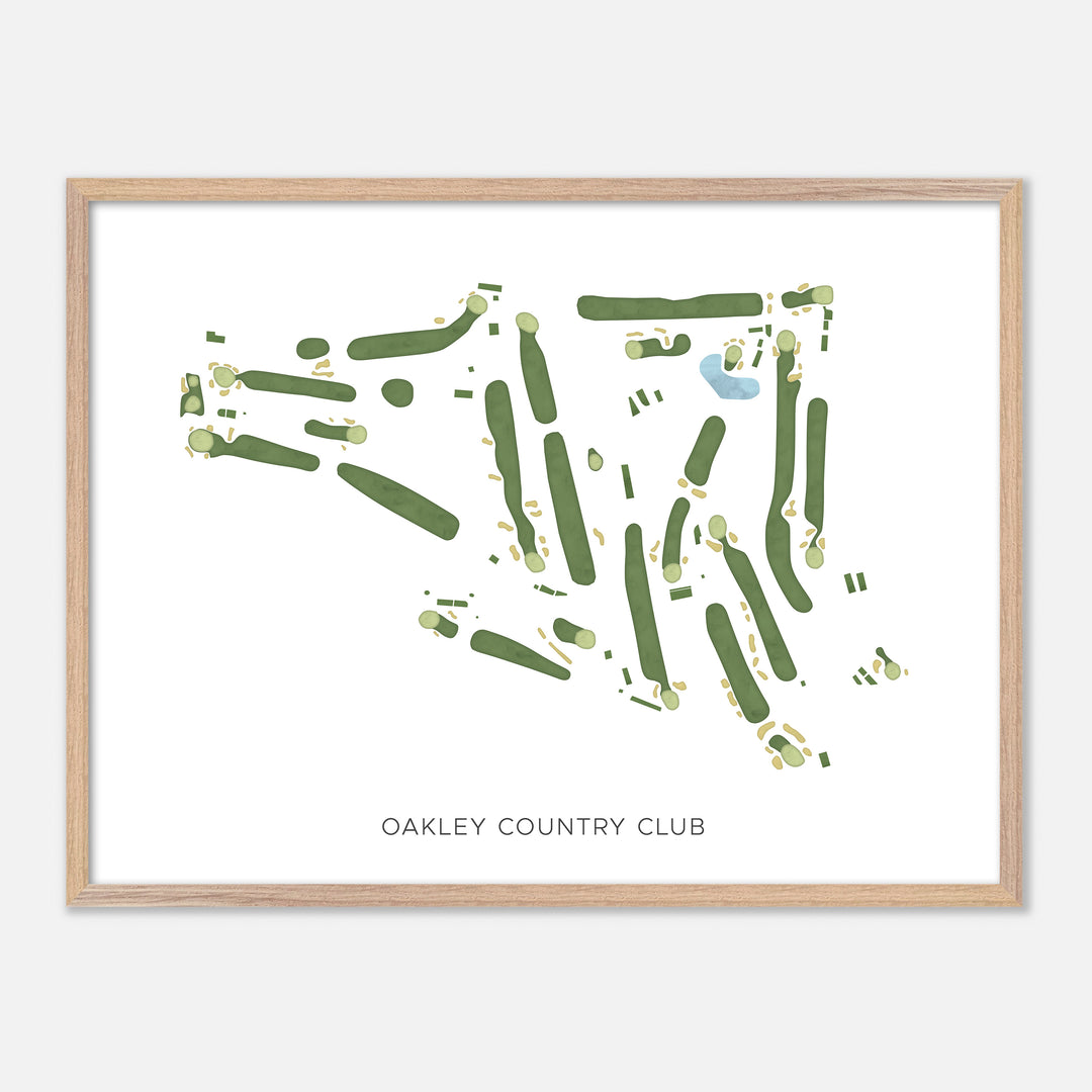 Print of Oakley Country Club Modern Map