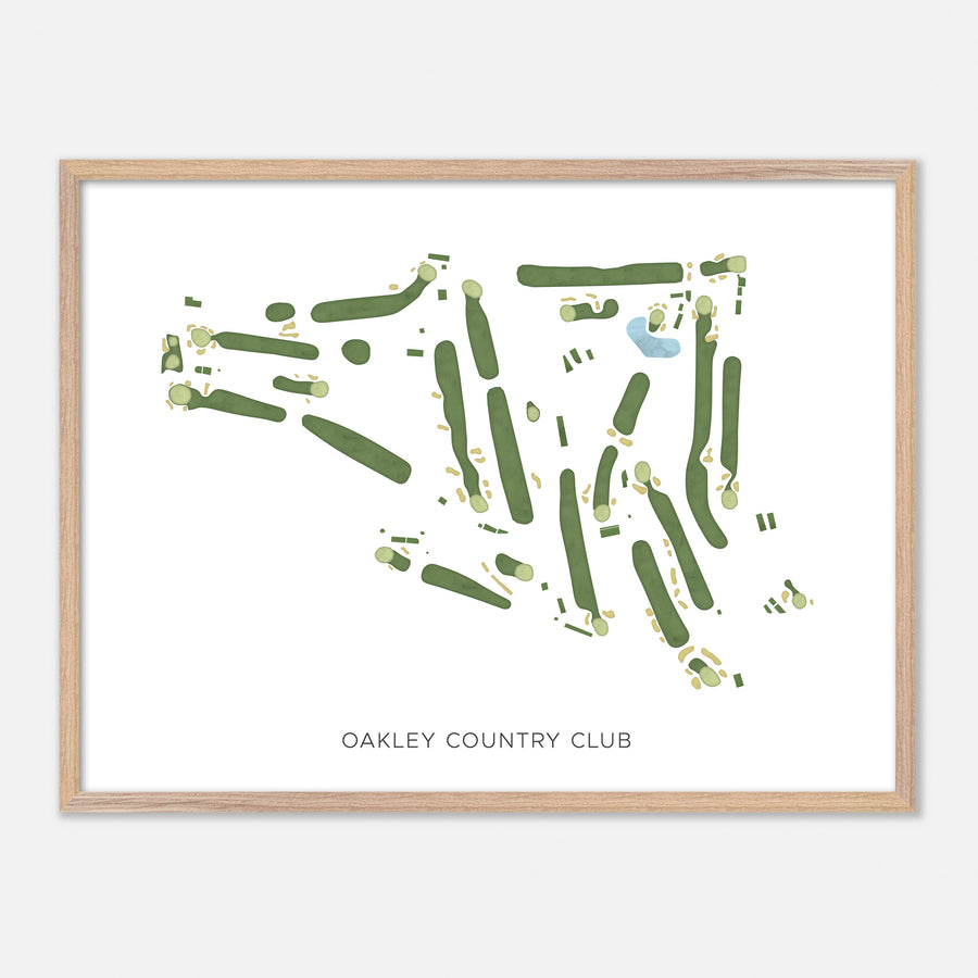 Print of Oakley Country Club Modern Map