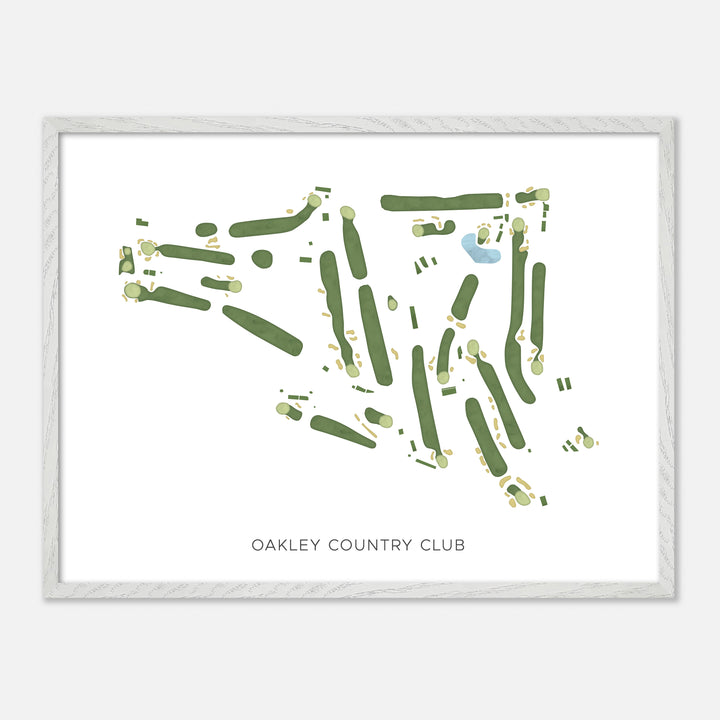 Print of Oakley Country Club Modern Map