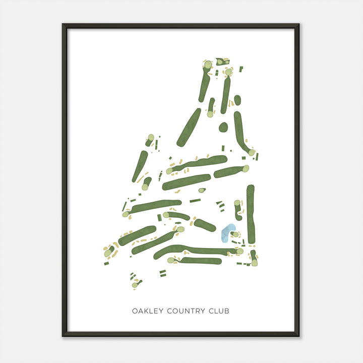 Print of Oakley Country Club Modern Map