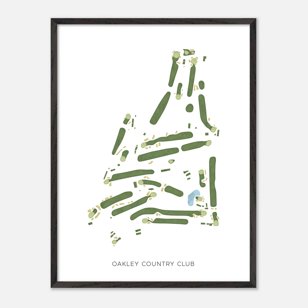 Print of Oakley Country Club Modern Map