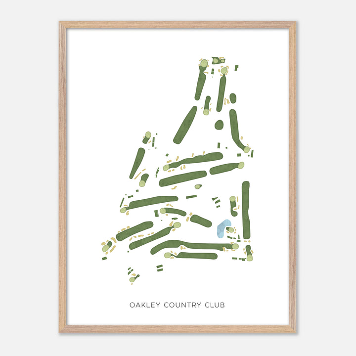 Print of Oakley Country Club Modern Map