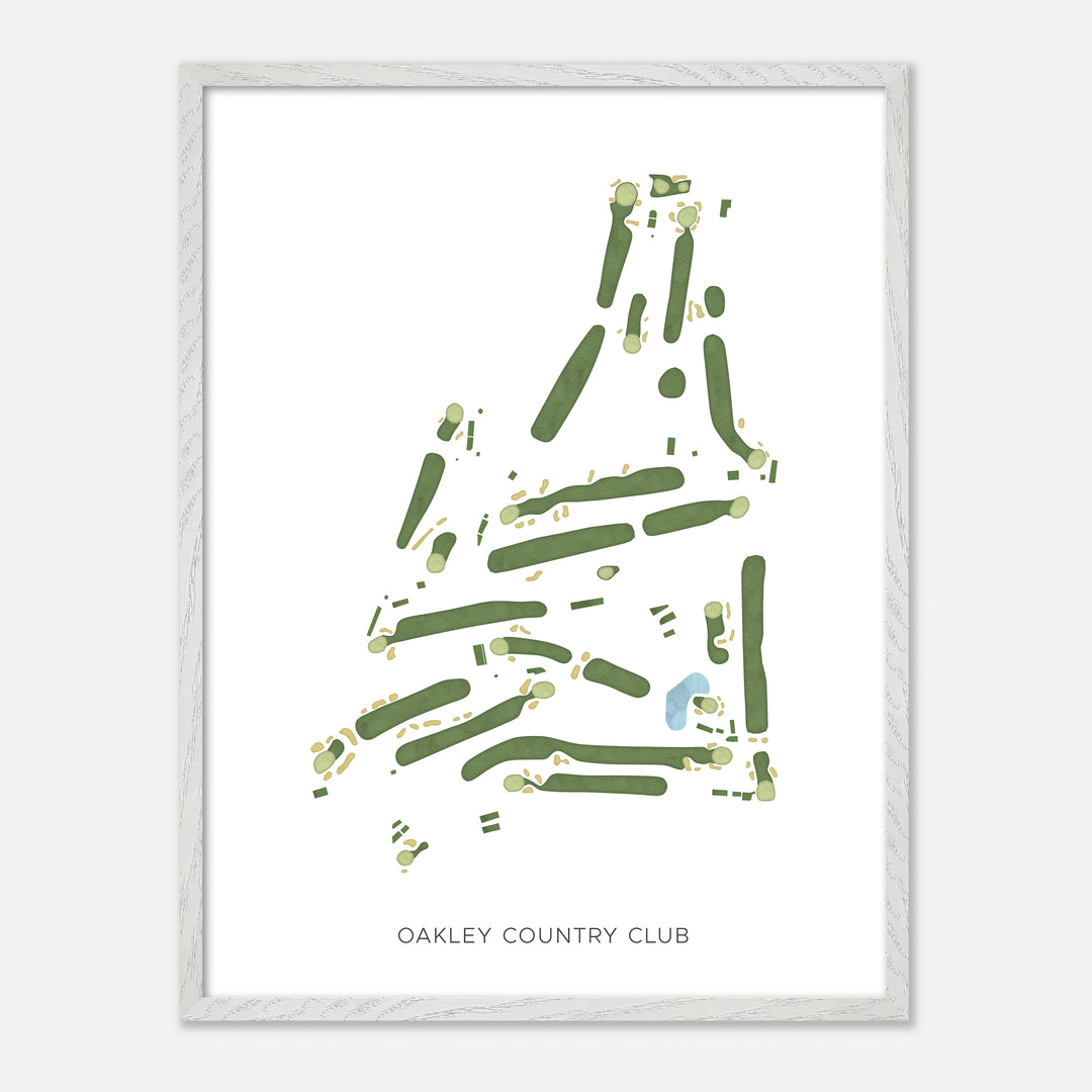 Print of Oakley Country Club Modern Map