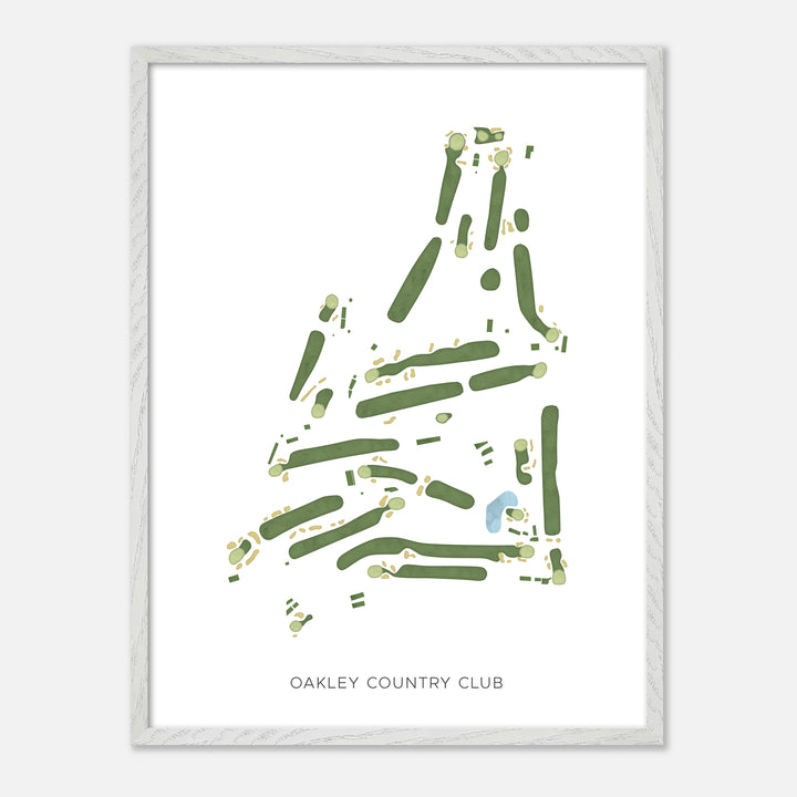 Print of Oakley Country Club Modern Map
