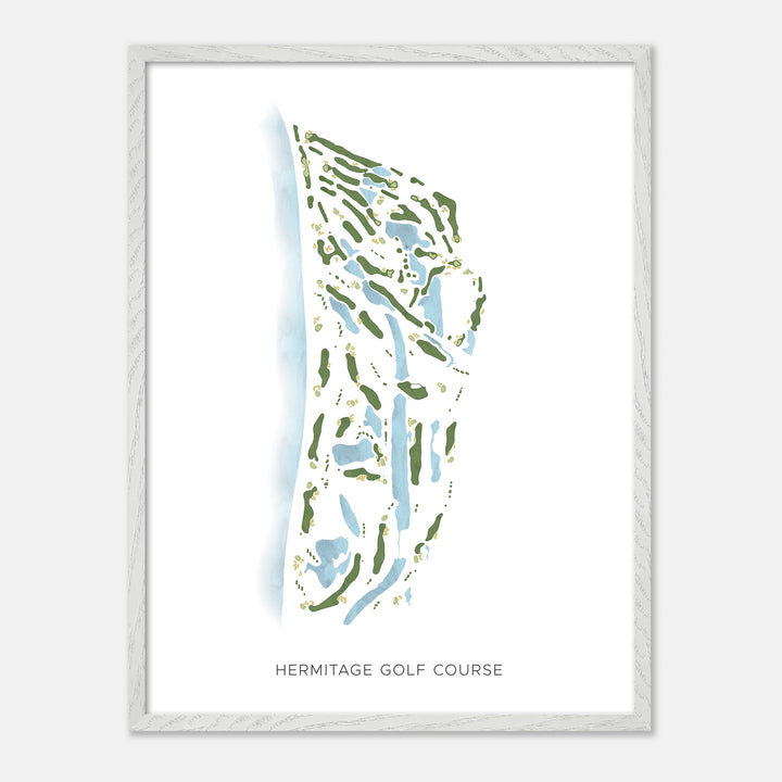 Print of Hermitage Golf Course Modern Map