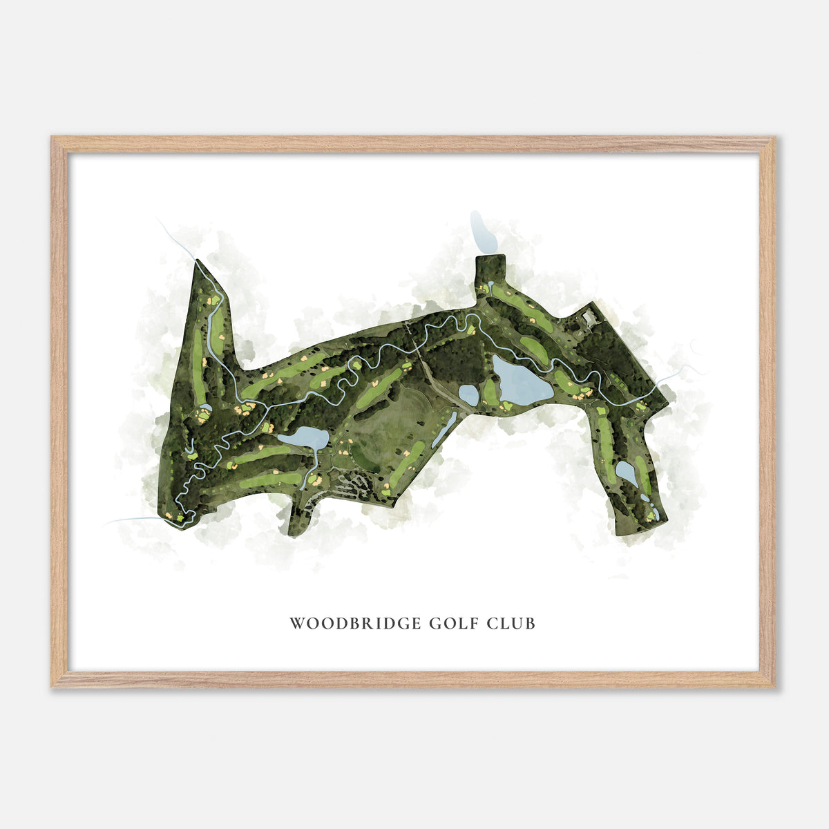 Print of Woodbridge Golf Club Classic Map