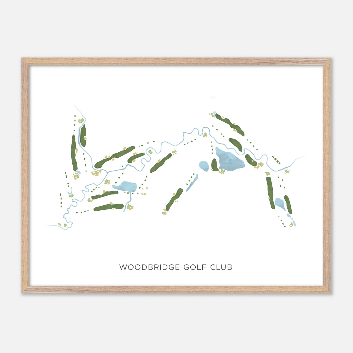 Print of Woodbridge Golf Club Modern Map