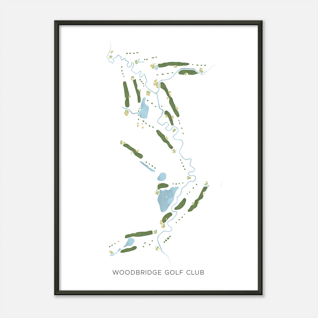 Print of Woodbridge Golf Club Modern Map