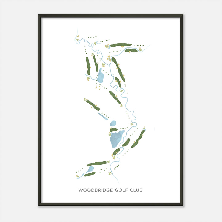Print of Woodbridge Golf Club Modern Map