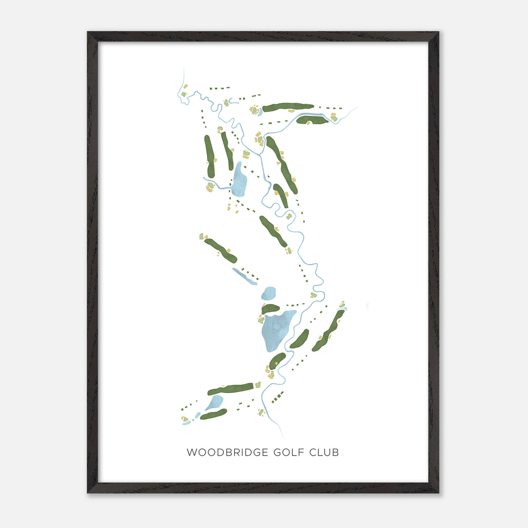 Print of Woodbridge Golf Club Modern Map