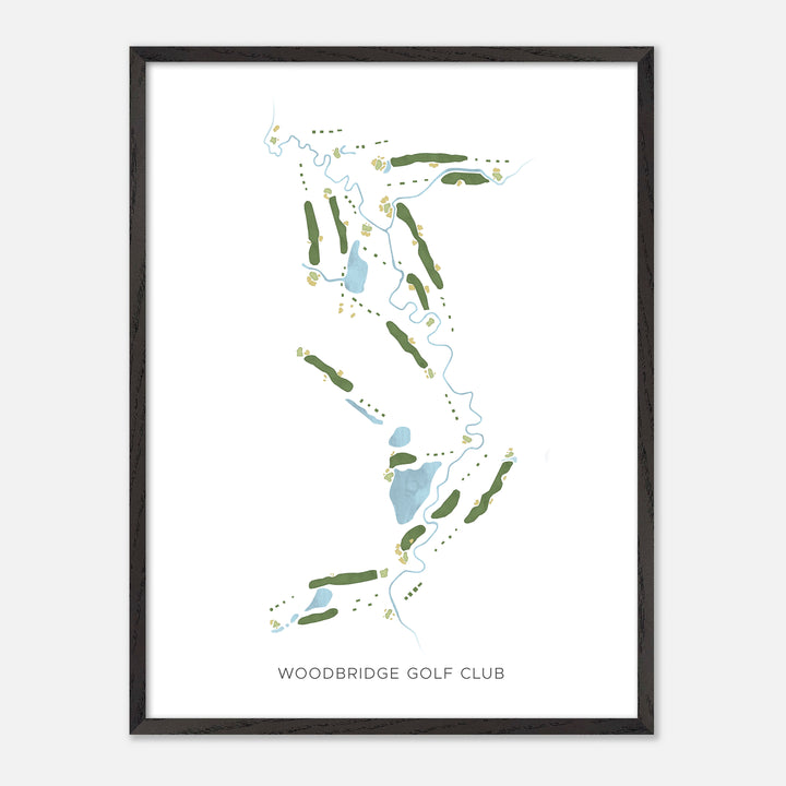 Print of Woodbridge Golf Club Modern Map
