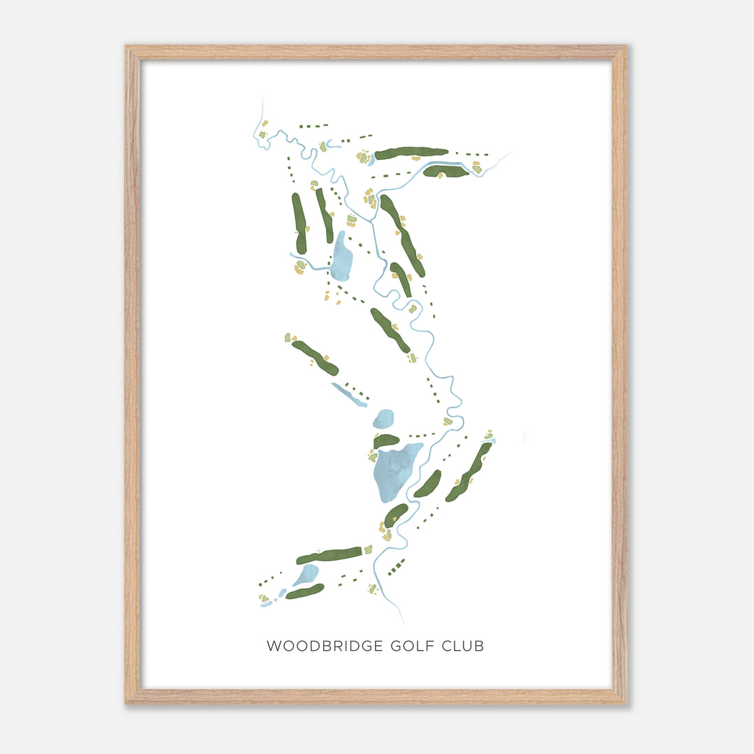 Print of Woodbridge Golf Club Modern Map