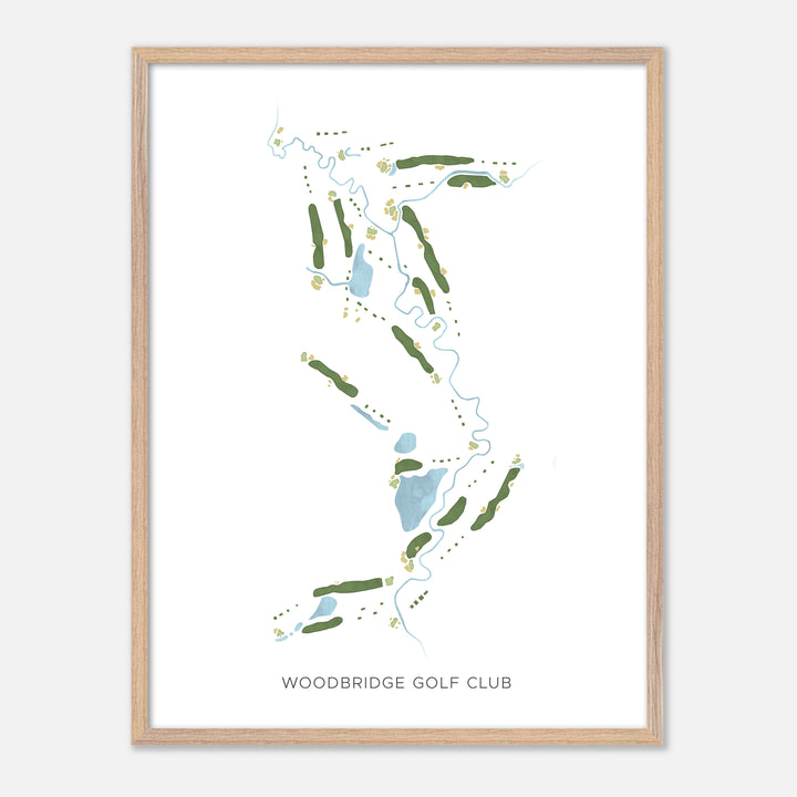 Print of Woodbridge Golf Club Modern Map