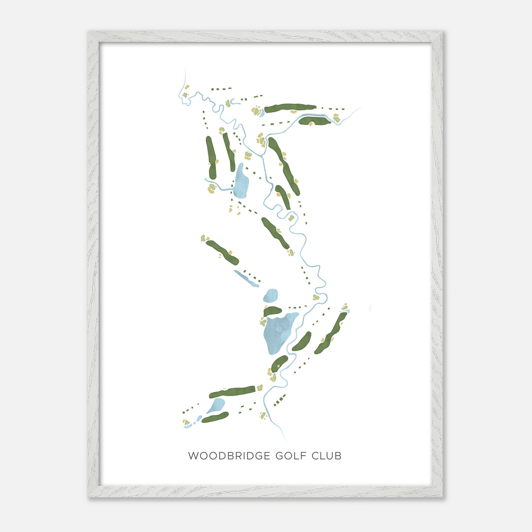 Print of Woodbridge Golf Club Modern Map
