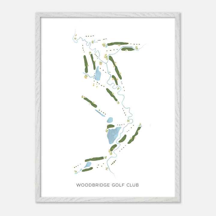 Print of Woodbridge Golf Club Modern Map