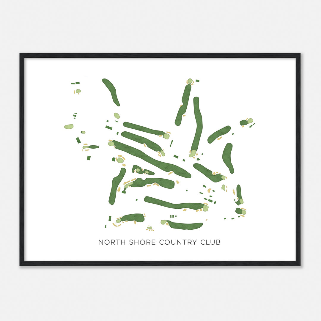 Print of North Shore Country Club Modern Map