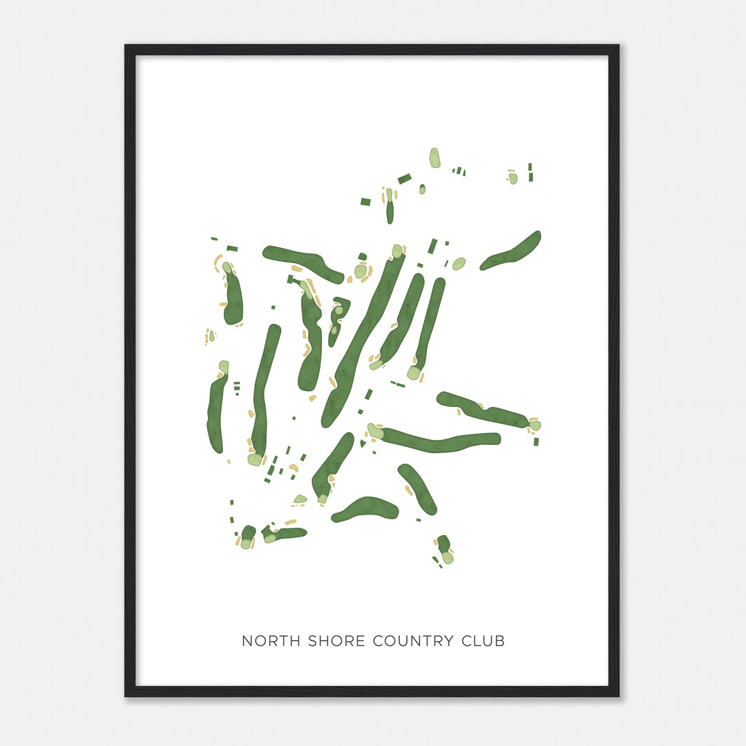 Print of North Shore Country Club Modern Map