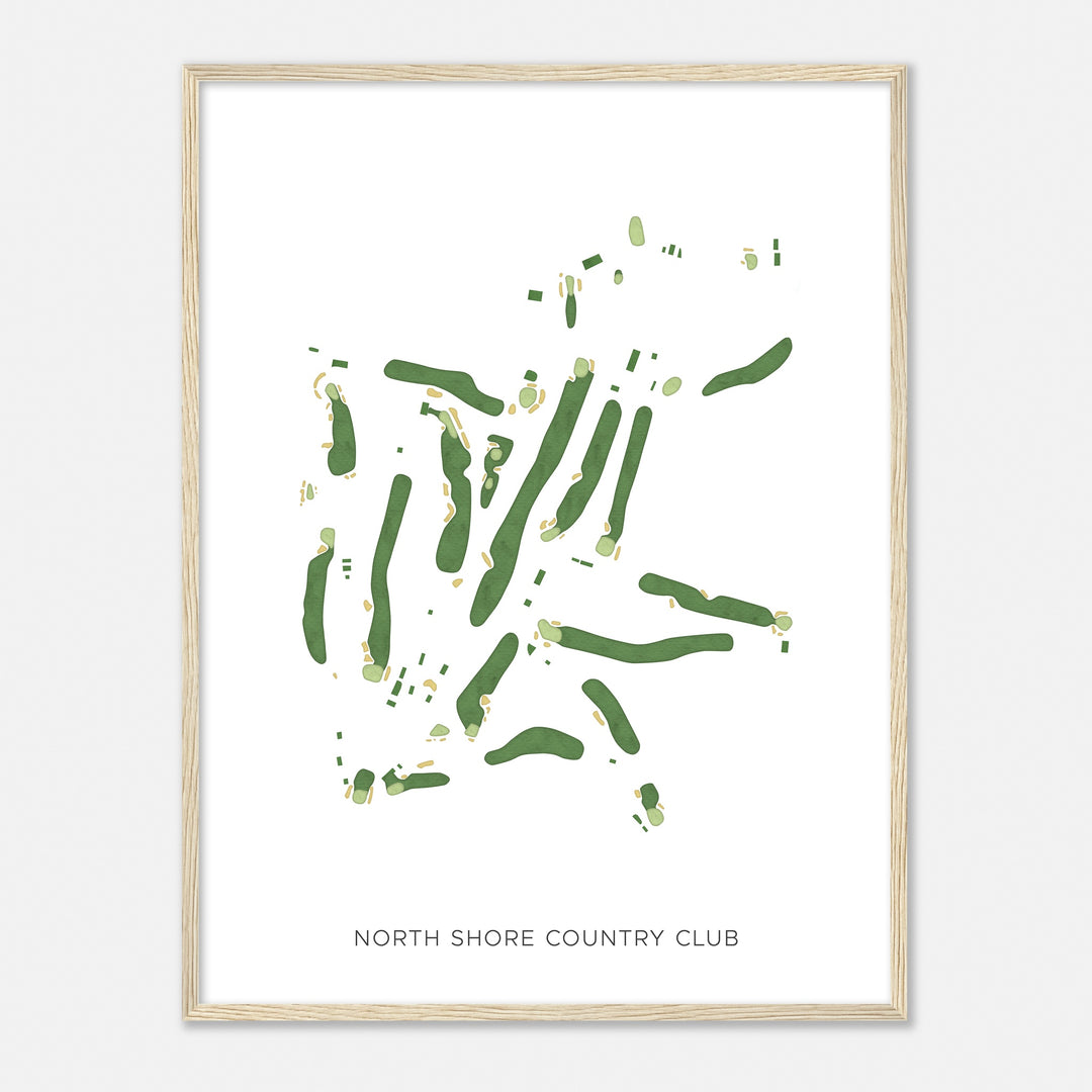 Print of North Shore Country Club Modern Map