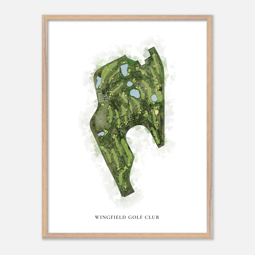 Print of Wingfield Golf Club Classic Map
